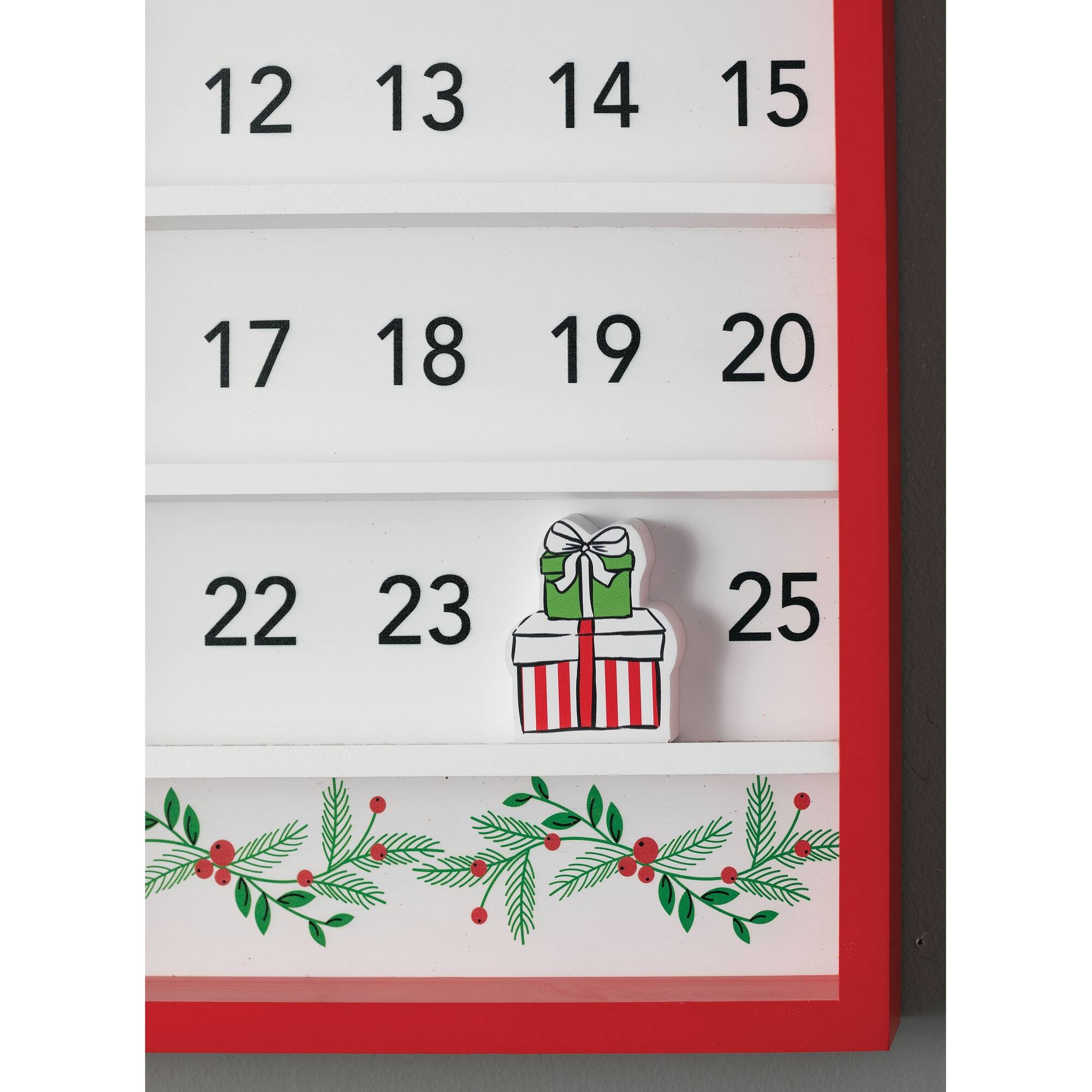 Sullivans Advent Calendar Wall Decor 24"H & 2.75"H Multicolored On